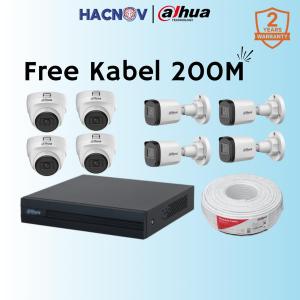 Paket CCTV Indoor/Outdoor Dahua 8 Kamera 8 Channel 1080p + Instalasi