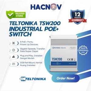 Teltonika Industrial PoE+ Switch TSW200 8 Port Ethernet & 2 Port SFP